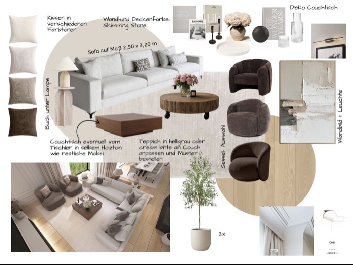 Moodboard for a living room